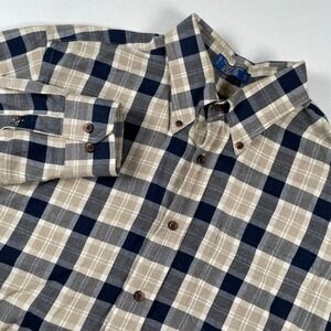 Pendleton Canterbury Cloth Mens Plaid Button Down Shirt Wool Blend Large‎